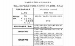 人保北分被罚款