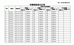 人保财险车险台帐表