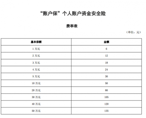 账户安全险保费多少（账户安全险多少钱）-图1