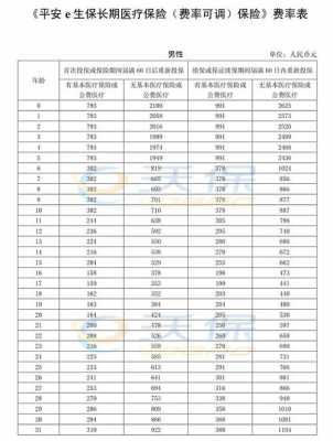 e生保费率表（e生保的保费2021价格表）-图2